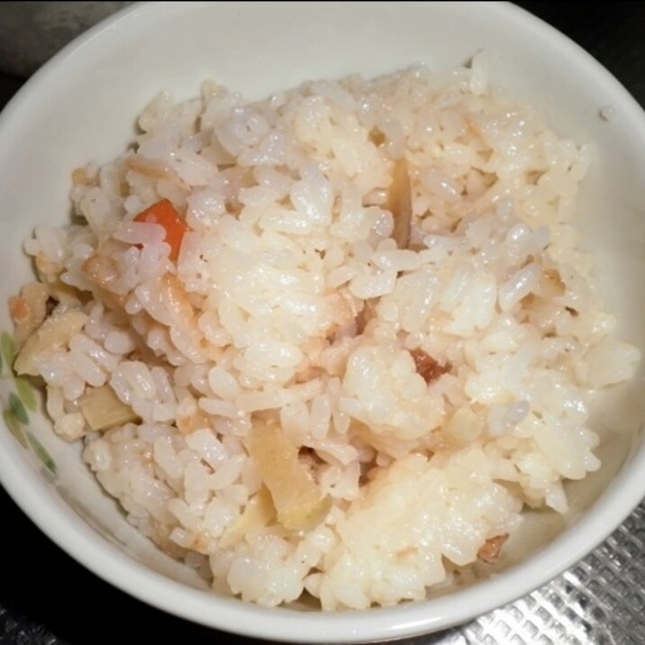 塩麹でたけのこ飯